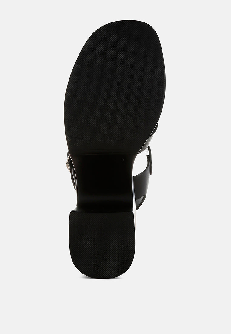 Avalon Chunky Pin Buckle Platform Heels