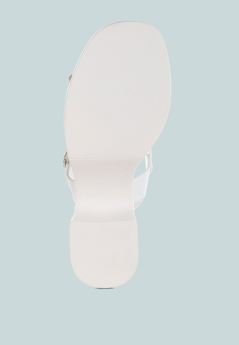 Avalon Chunky Pin Buckle Platform Heels